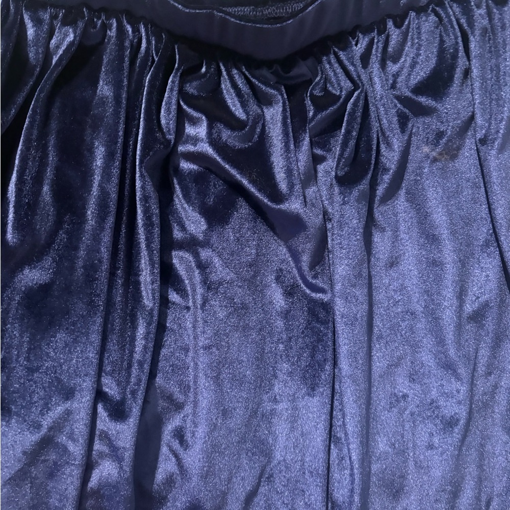 Elegant Blue Satin Skirt